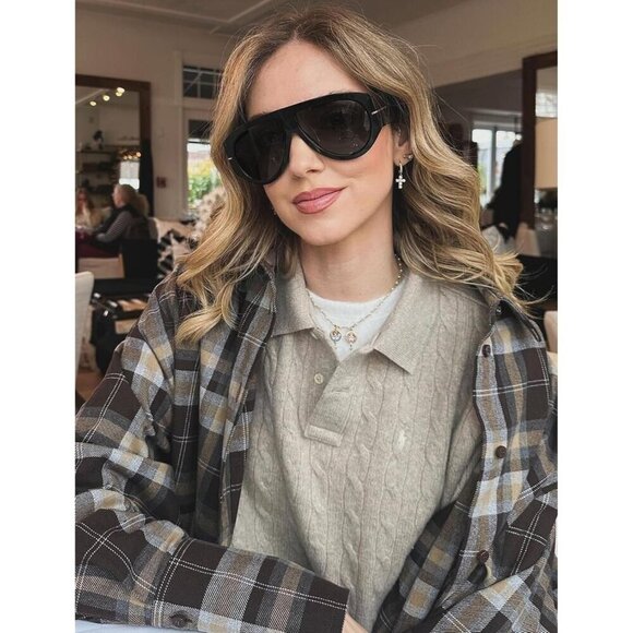 Oversized Retro Aviator Sunglasses Women Men Vintage Style Sun Glasses main image 5